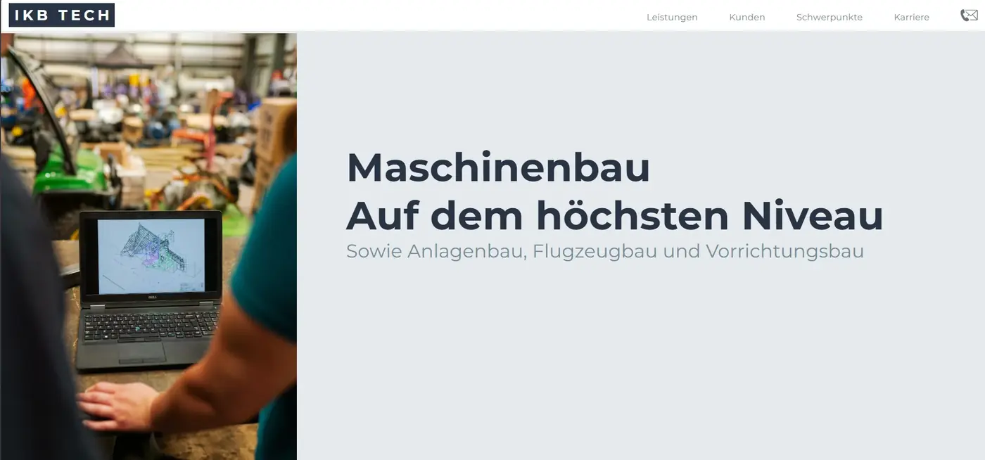 IKB-TECH: die bisherige Website