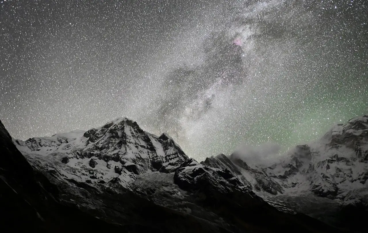 Annapurna und Milchstraße · Nepal